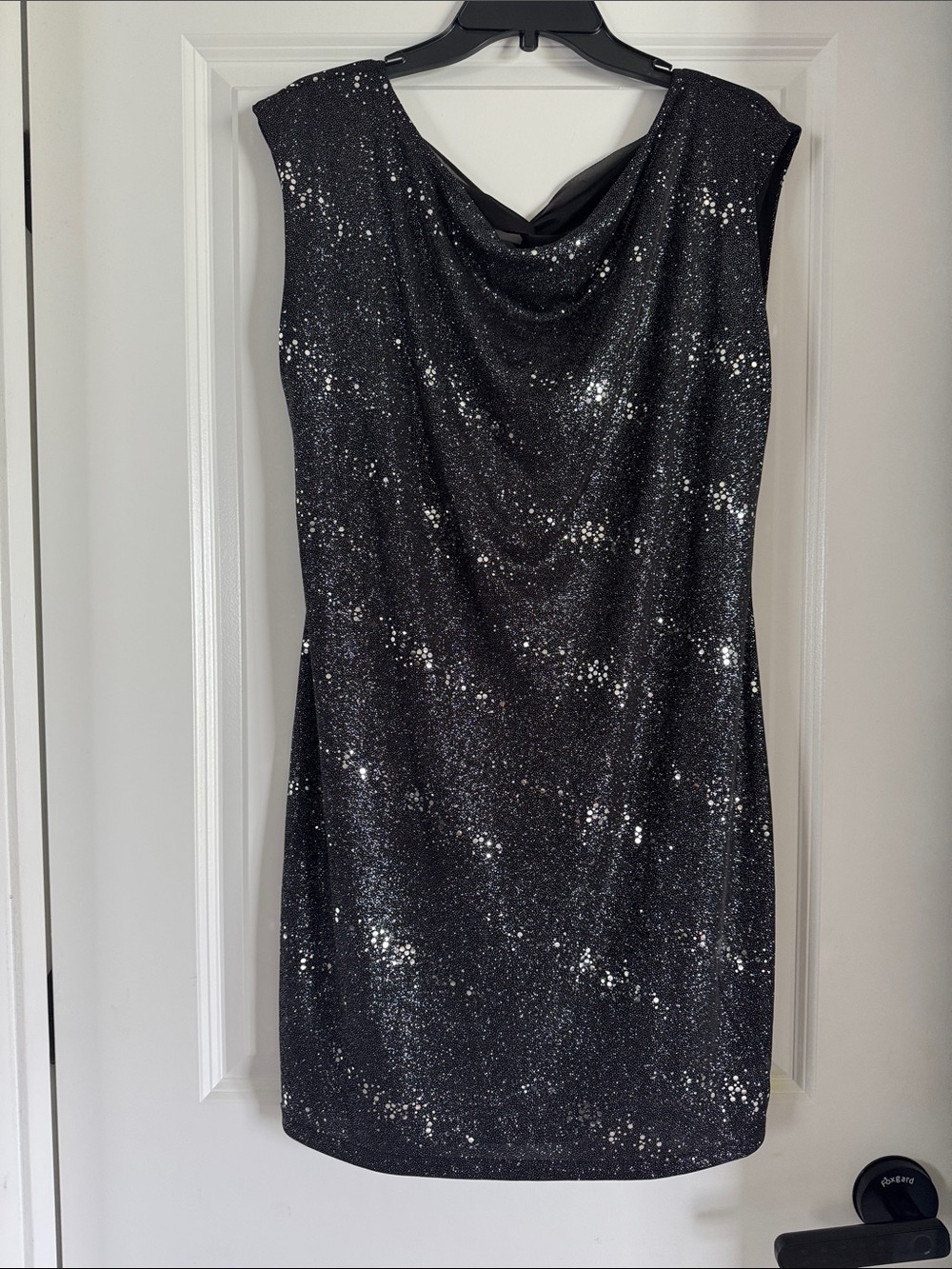Black Sequin Cowl Neck Women’s Dress (925)